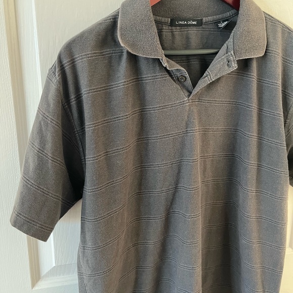 Men’s polo shirt Linea Dome brand gray size large - Picture 2 of 3